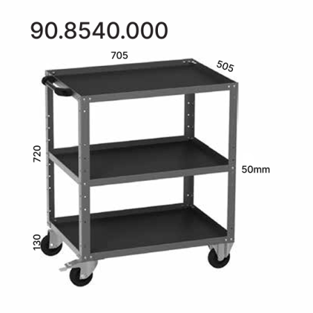 3-SHELVES TOOL CART