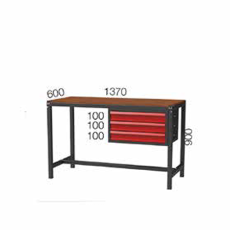 1370X600X900 MM WORKBENCH WITH 3 DRAWERS