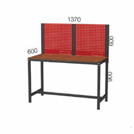 1370X600X900+600 MM WORKBENCH WITH PEGBOARD