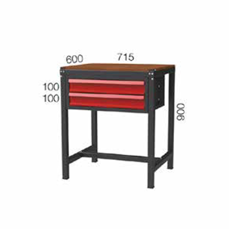 715X600X900 MM WORKBENCH WITH 2 DRAWERS